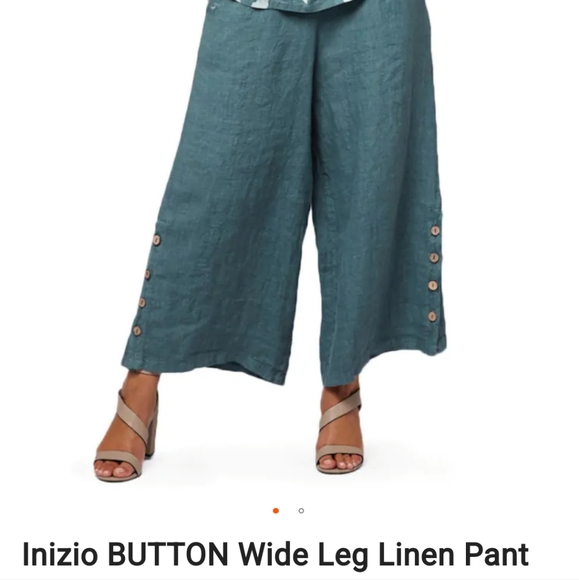 NWT blue Inizio Hand-Dyed linen pants by Porto LLC sz XL - Picture 12 of 12
